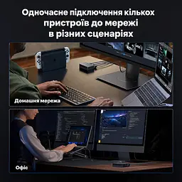 Некерований Ethernet-комутатор UGREEN CM833 5 портів RJ45 10/100/1000 Мбіт/с на кожному порту Кожен порт може бути висхідним або низхідним Plug and Play Настінне кріплення Безвентиляторна конструкція Чорний (35492EU) - мініатюра 10