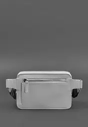 Шкіряна жіноча поясна сумка Dropbag Mini сіра - мініатюра 4