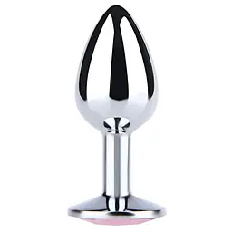 Анальна пробка Fantasy Silver Butt Plug Diamond S 7 см (рожевий) - мініатюра 6
