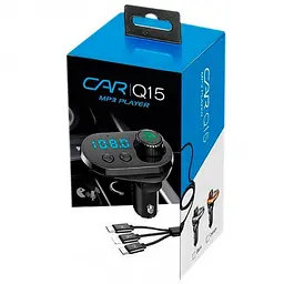Автомобільний FM трансмітер модулятор Q15 Bluetooth Золотий - мініатюра 4