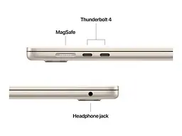 Ноутбук Apple MacBook Air 15 2026 M5 10 core GPU 24GB 1TB Starlight (MDVF4) - мініатюра 3