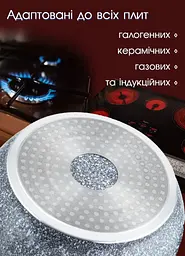 Набір каструль Edenberg, посуд з антипригарним покриттям, казани з керамічним гранітним покриттям, 8 предметів  - мініатюра 3