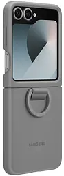 Оригінальний силіконовий чохол з кільцем Silicone Case для Samsung Galaxy Z Flip6/Flip7 FE/Flip5 Gray EF-PF741TJEGUA - мініатюра 2