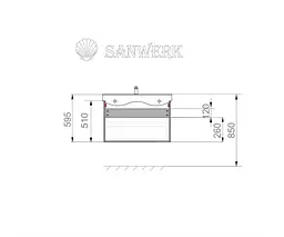 Тумба Sanwerk з умивальником "АЛЕССА AIR IDEA" 100 см, біла (MV0000898) - мініатюра 4