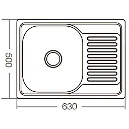 Кухонна мийка Zerix Z6350-08-180D decor ZM0564, Decor - мініатюра 2