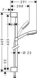 Душовий гарнітур Hansgrohe Crometta 100 Multi 26650400, Білий - мініатюра 2