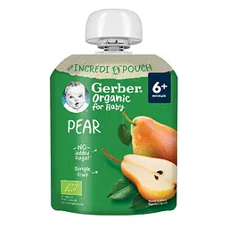 Пюре фруктове Gerber Груша для дітей з 6 місяців  560 г (7 шт. х 80 г) - мініатюра 2