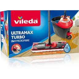 Набір для прибирання Vileda Ultramax Turbo Швабра та відро з віджимом (4023103206236) - мініатюра 9