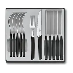 Набор столовых приборов Victorinox Swiss Modern Table Set 12 шт Steak Black (6.9093.12W.12)