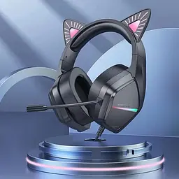 Накладні навушники BO106 Cute cat (USB+3.5mm/2m) Phantom Cat Borofone teh0029536 - мініатюра 5