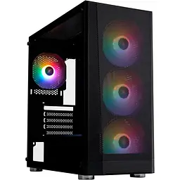 Корпус 1stPlayer FD5-M-BK-4F1 Black [146448]