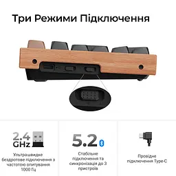 Клавіатура бездротова Keychron K2 HE Magnetic Switch Black RGB (K2H-F1-UA) - мініатюра 10