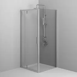 Душова кабіна AM.PM Gem Square Pivot 90x90 см без піддону хром матовий W90UG-404-9090-MT - мініатюра 2