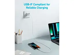 Кабель USB Type-C ANKER Powerline 322 USB Type-A to USB Type-C 1.8m White (A81H6H21) - мініатюра 4