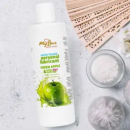 Лубрикант MyLove Aroma Series IntimMassage 2in1 Green Apple, 300 мл - мініатюра 5