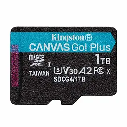 Карта пам'яті microSDXC Kingston Canvas Go! Plus 1Tb class 10 A2 V30 SDCG4/1TBSP (R - 200MB/s W-160MB/s)