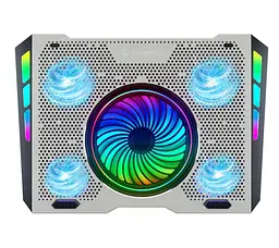 Охолоджувальна підставка для ноутбука до 18 дюймів GamePro GPCP-1270 RGB 2xUSB 5xfans - мініатюра 2