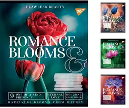 
Зошити учнівські 60 аркушів лінія. YES Romance blooms 10 шт. в упаковці