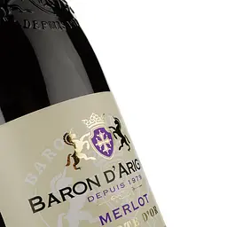 Вино Baron d'Arignac Merlot, 12%, 0,75 л - мініатюра 3