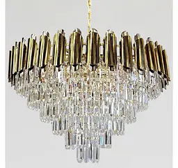 Велика каскадна кришталева люстра Artlight 88128/800, золото, 18 ламп E14, Ø79,7 см, від 20-30 м² - мініатюра 3