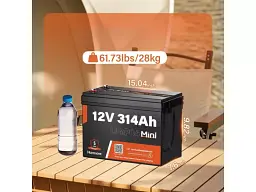 Акумулятор для ДБЖ/інвертора Humsienk LiFePO4 12V 314Ah Bluetooth (HS12V314AH200MINIBT) - мініатюра 4