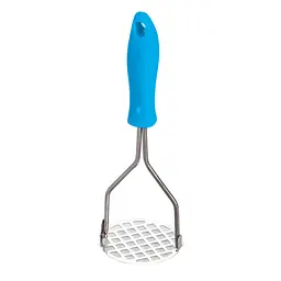 Товкачка картоплем'ялка для картоплі із пластиковою ручкою 22.5 см, Kitchen Master Блакитний 86711 - мініатюра 4