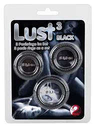 Набір ерекційних кілець You2Toys Lust 3 Black 3 шт. чорний - мініатюра 5