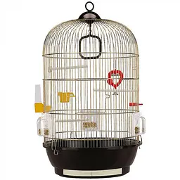 Клітка для канарейок і маленьких екзотичних птахів Ferplast DIVA Antique Brass Ø 40 x 65 см