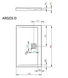 Душовий піддон Radaway Argos D 100x90 4AD910-01 - мініатюра 5