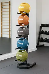 М'яч медбол 8кг York Fitness із двома ручками синій - мініатюра 3