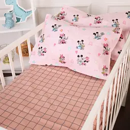 Комплект постільної білизни MirSon Бязь Kids Time 20-0042 Pink Mikey Mouse 143x210 см (2200009640629) - мініатюра 5