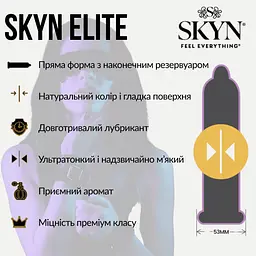 Презервативи Skyn Elite 10 шт ультратонкі, без латексу, максимальна чутливість - мініатюра 2