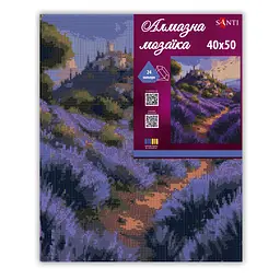 Алмазна мозаїка Santi Лаванда Провансу, 40x50 см на підрамнику (956054) - мініатюра 2