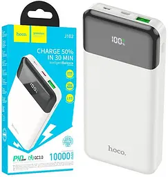 Зарядна мобільна батарея Hoco J102 10000mAh PD20W+QC3.0 із швидкою зарядкою та дисплеєм (Білий) - мініатюра 3