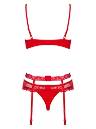 Еротичний комплект Obsessive Heartina L/XL червоний - мініатюра 6