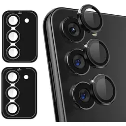Захисне скло на камеру DK для Samsung Galaxy S24 S921 Lens Metal Ring Eagle Eye 017528 black 2 шт.