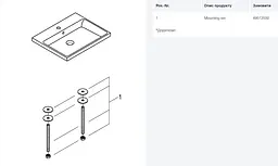 Умивальник Grohe Cube Ceramic напіввбудований 605x490 мм 3947900H, Білий - мініатюра 3
