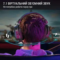Ігрові навушники Fifine H9 7.1 Black [114363] - мініатюра 5