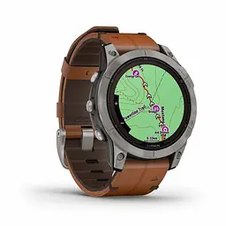Смарт-годинник Garmin Fenix 7 Pro Sapphire Solar Titanium with Chestnut L. Band (010-02777-30) - мініатюра 8