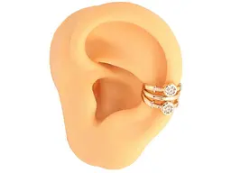 Сережки Xuping моно-кафа позолота 18K "Візерунок з кристалами" 290826 - мініатюра 3
