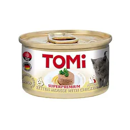 Консерва для кошенятTOMi For Kitten with Chicken 85 гр для кошенят курка, мус