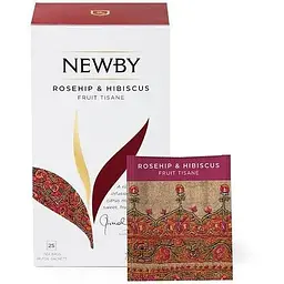 Чай фруктовий Newby Шипшина і гібіскус в пакетиках 25 шт (310160)
