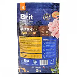 Сухий корм Brit Premium Adult M 3 кг для дорослих собак середніх порід (вагою від 10 до 25 кг) (курка) - мініатюра 3