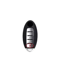Чохол ключа Nissan чорний+золота окантовка (5 кнопок) TPU - мініатюра 2