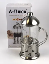 Заварник френч прес для чаю кави А-Плюс 1025 1000мл френч чайник заварник скляний з пресом - мініатюра 2