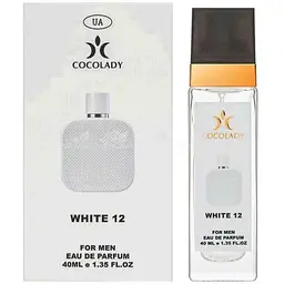 Парфумована вода для чоловіків COCOLADY 40мл "WHITE 12" аромат LACOSTE L12 - 12 BLANC