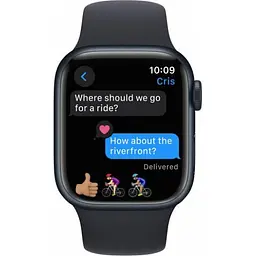 Смарт-годинник Apple Watch Series 9 GPS 45 mm Midnight Aluminum Case w. Midnight Sport Band-S/M (MR993) - мініатюра 5