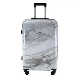Валіза середня Semi Line 24 дюйми (M) дюйми (M) Polycarbonate/ABS-Plastic White Marble (T5731-2) - мініатюра 2