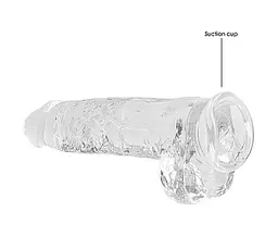 Фалоімітатор - Realrock Dildo 9" Transparent - мініатюра 4