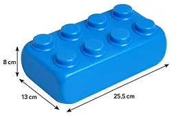 Конструктор блоковий 115/26 "Mega Brick №3" 30 елементів (4 кнопки 10 шт, 8 кнопок 20 шт) BAMSIC - мініатюра 6